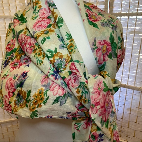 Floral Print Scarf 38x38 - Picture 4 of 10